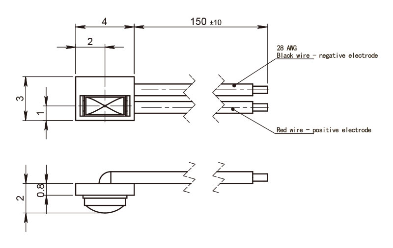 PIN-InGaAs-300-1.8_PCB3x4x0.8 رسومات ميكانيكية_RealLight