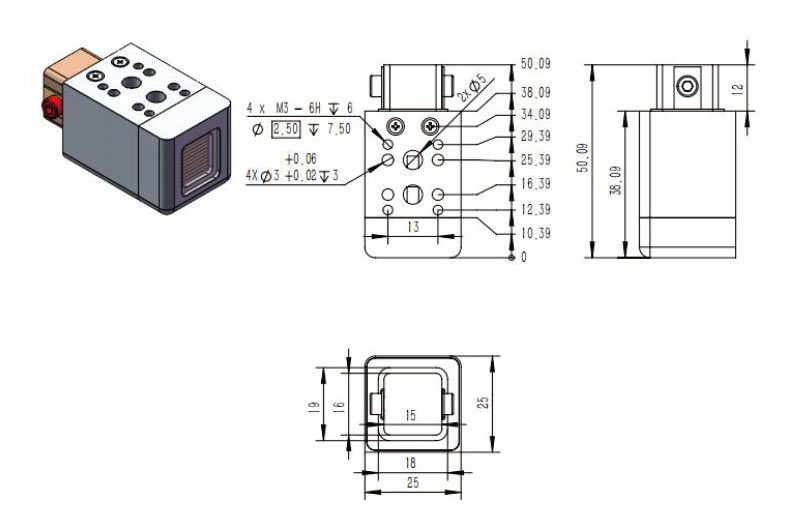 WV10 808nm-600W Macro Channel Diode Laser Array Mechanical-Drawings_RealLight