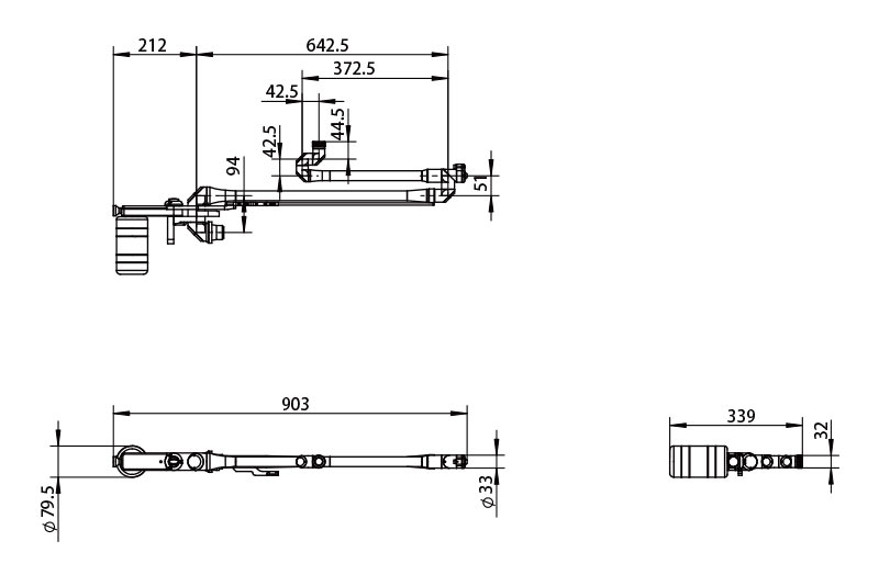 Braço articulado e peças de mão para desenho mecânico a laser Q-switched_RealLight