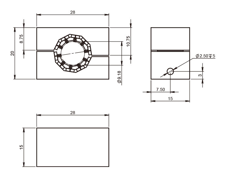 CA01 Series Circular Conduction-Cooled Diode Laser Array Mechanical-Drawings_RealLight