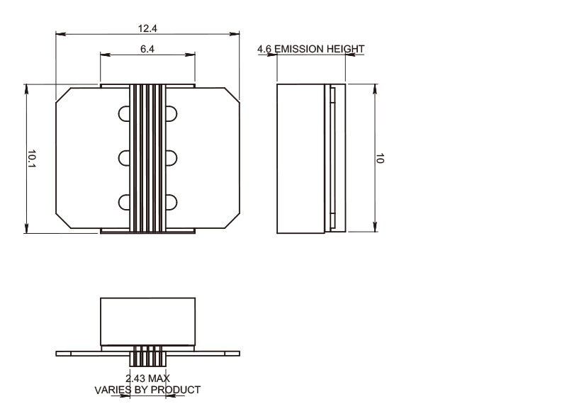 GS16 Array di laser a diodi impilati verticali raffreddati a conduzione - Disegni meccanici_RealLight