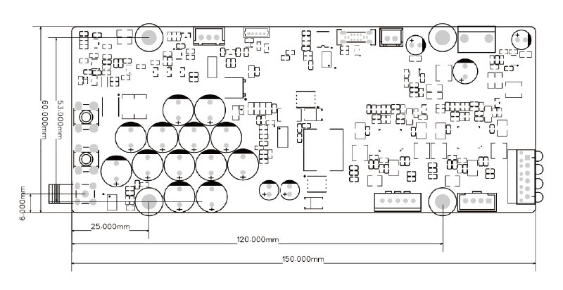 Scheda di pilotaggio laser OEM a microchip a bassa frequenza di ripetizione serie MCD 350ps - Disegni meccanici - RealLight