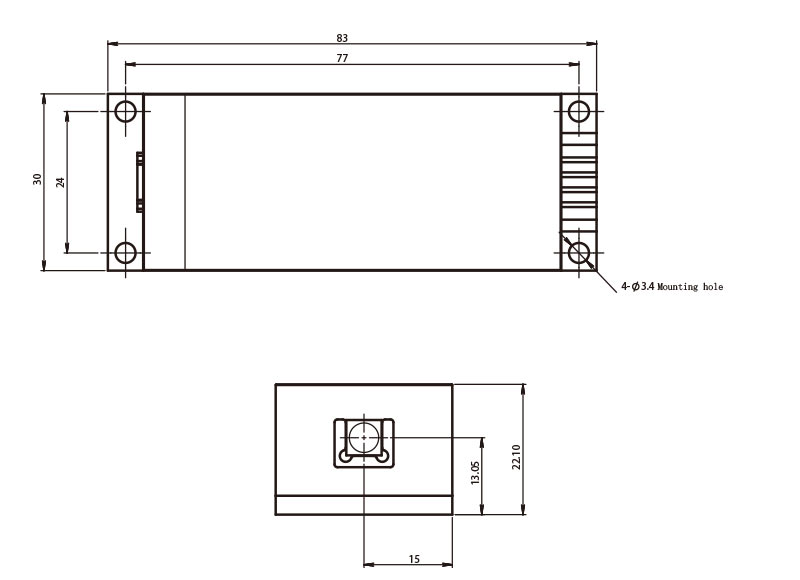 Высокоэнергетический твердотельный лазер серии PQE Mechanical-Drawings_RealLight